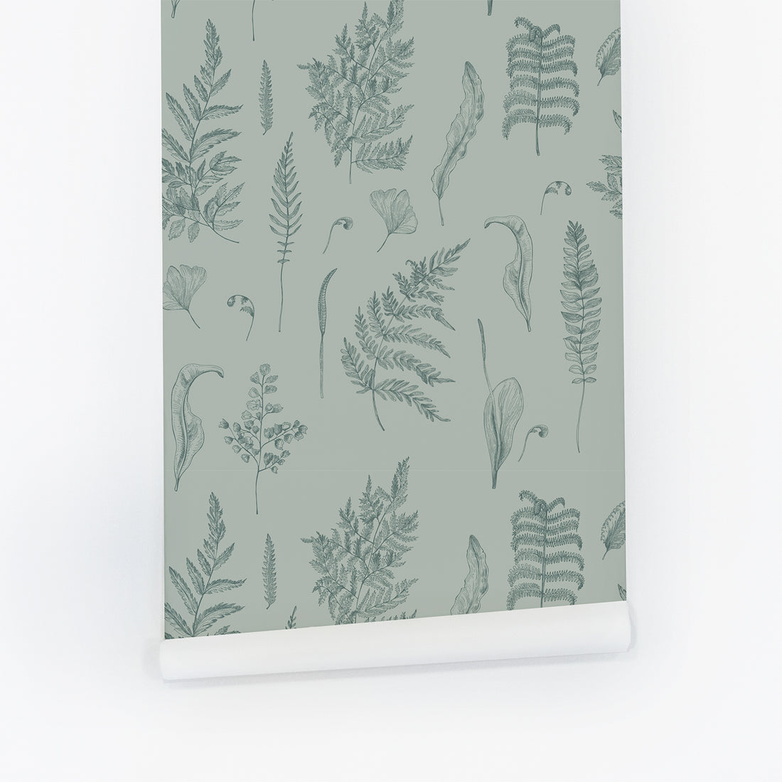 Sage Fern Design Wallpaper