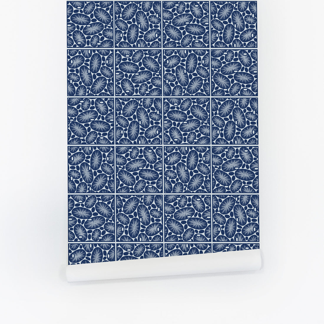 Funky Oval Tile Design Wallpaper