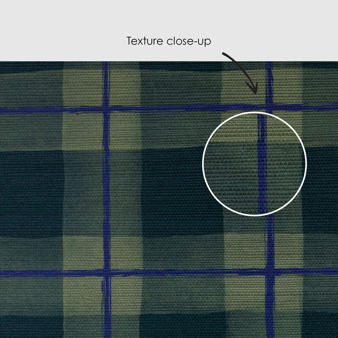 Gingham Plaid Grasscloth Wallpaper