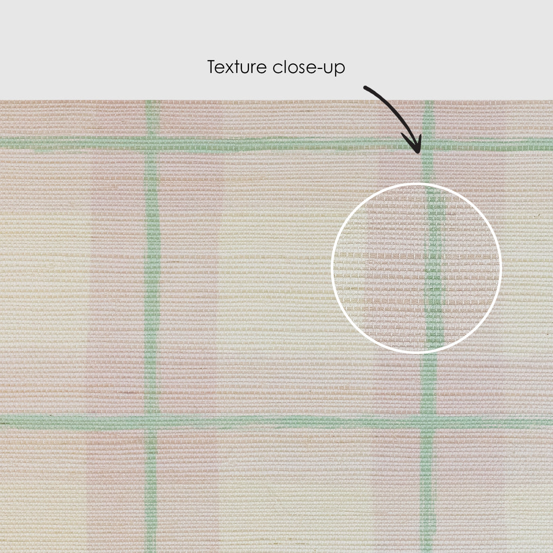 Gingham Plaid Grasscloth Wallpaper In Pink