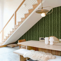 Green Snakeskin Silk Wallpaper