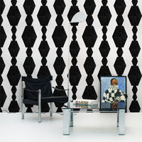Infinity Wood Block Design Silk Wallpaper