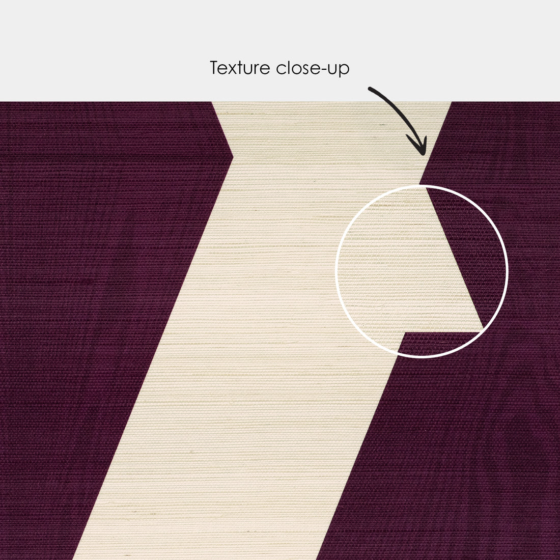 Infinity Wood Block Grasscloth Wallpaper in Plum