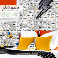 Comic book inspired removable wallpaper