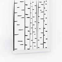 Modern birch tree removable wallpaper