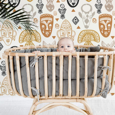 Tribal Masks Pattern Wallpaper