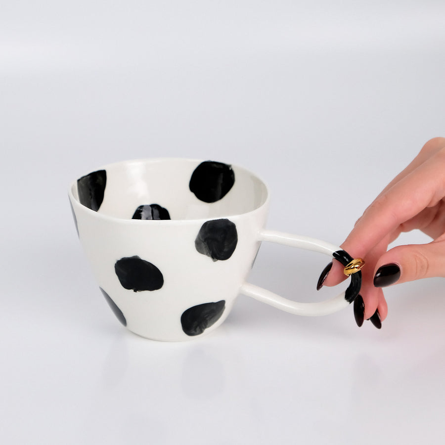 Handmade Porcelain Cup "Dots"