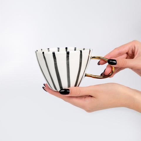 Tazza in Porcellana Artigianale "Stripe"