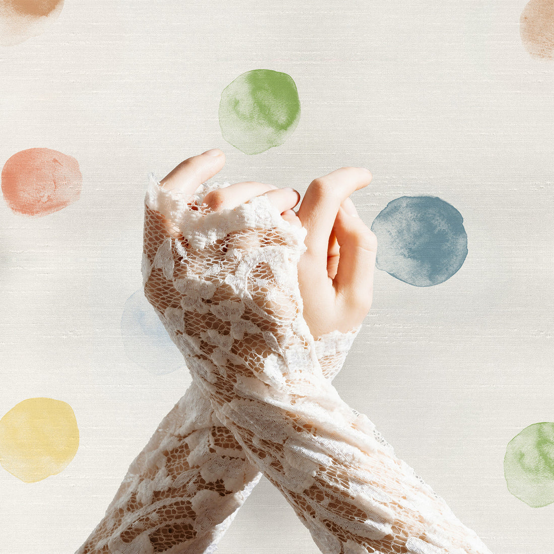 Watercolor Dot Silk Wallpaper