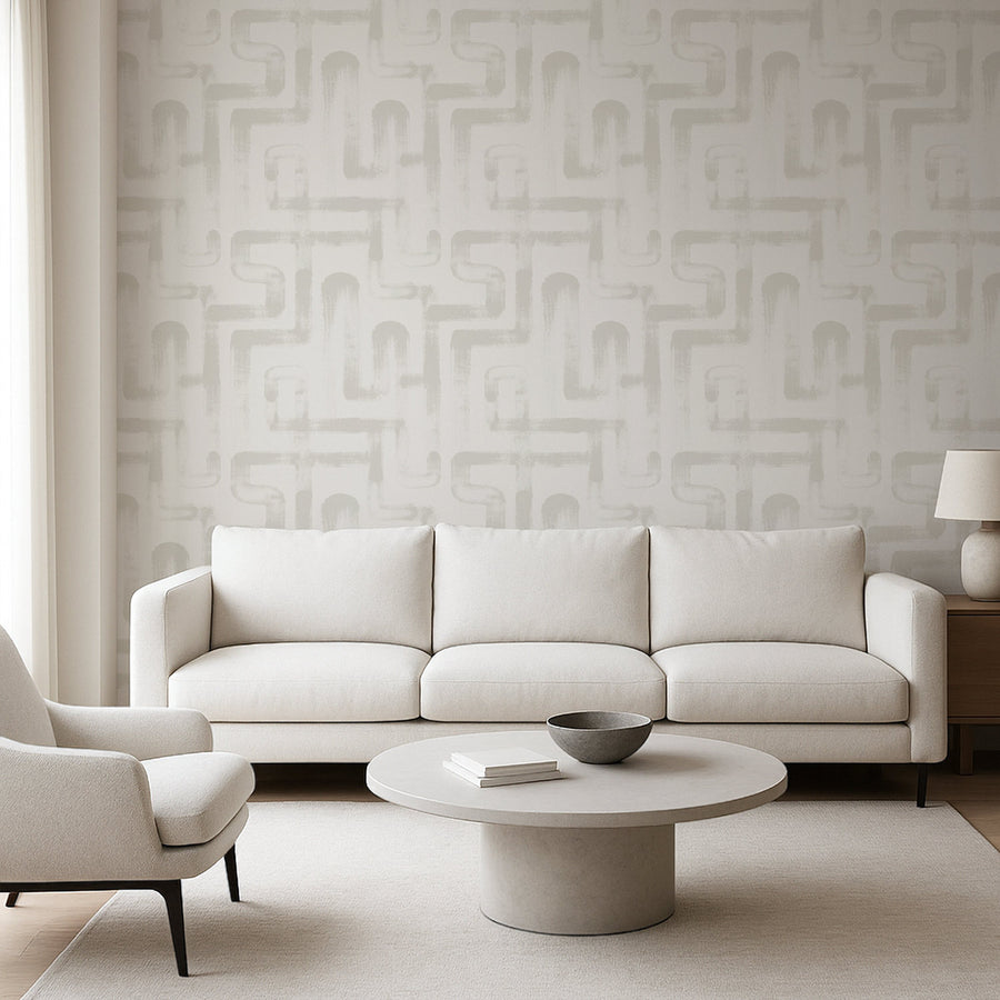 Neutral Color London Metro Lines © Removable Wallpaper