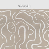 Hazelnut Funky Lines Silk Wallpaper