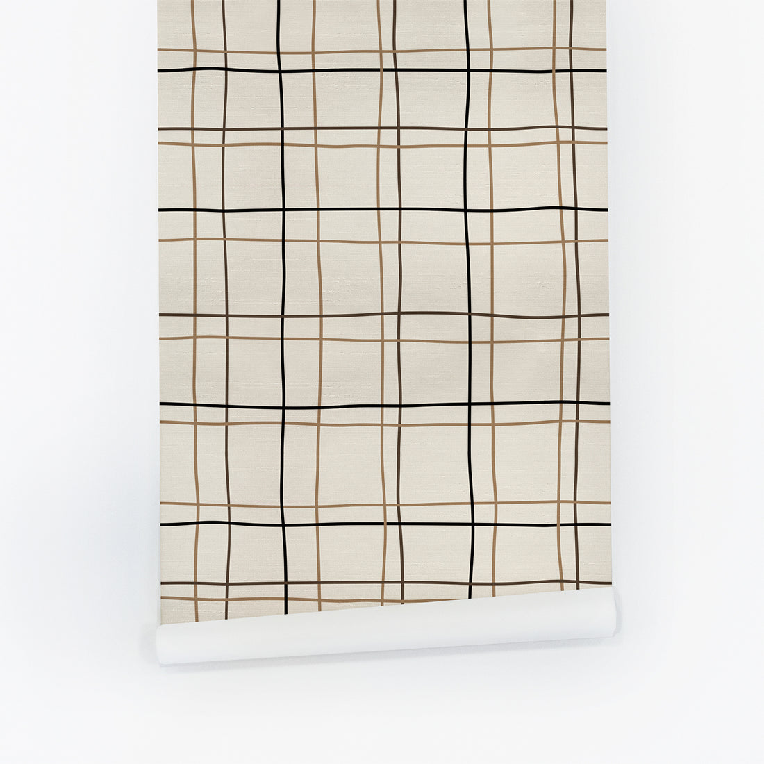 Hand Drawn Plaid Silk Wallpaper