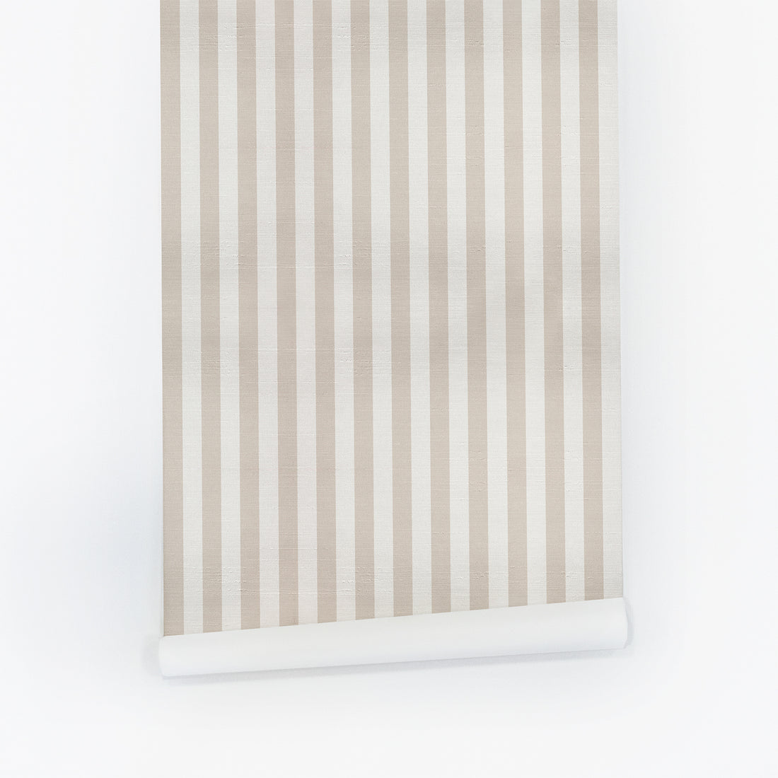 Soft Neutral Classic Stripes Silk Wallpaper