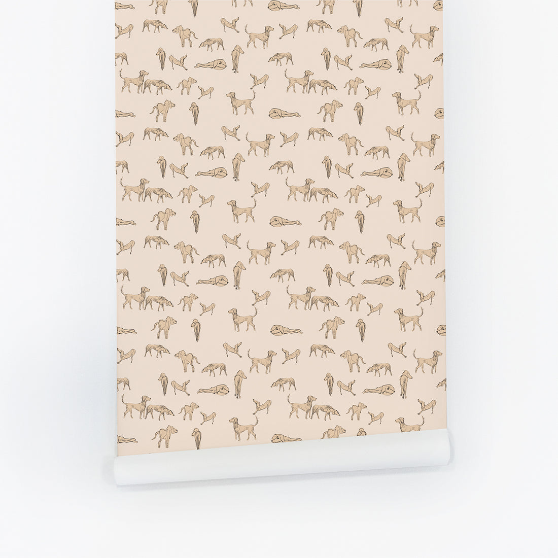 Neutral Dog Design Wallpaper