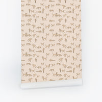 Neutral Dog Design Wallpaper
