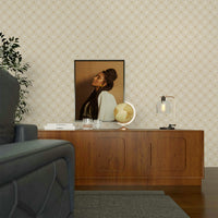 Neutral Geometric Tile Pattern Wallpaper