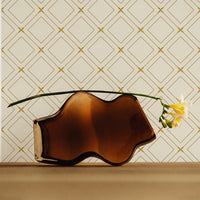 Neutral Geometric Tile Pattern Wallpaper