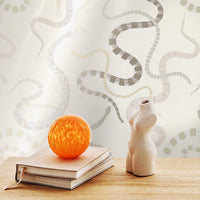 Metallic Pearl Snake In The Grass Wallpaper