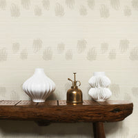 Tiny Fern Lines Grasscloth Wallpaper