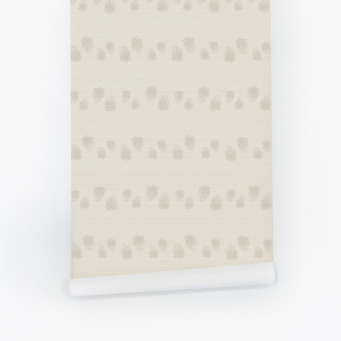 Tiny Fern Lines Grasscloth Wallpaper