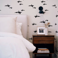Orca Whale Silk Wallpaper