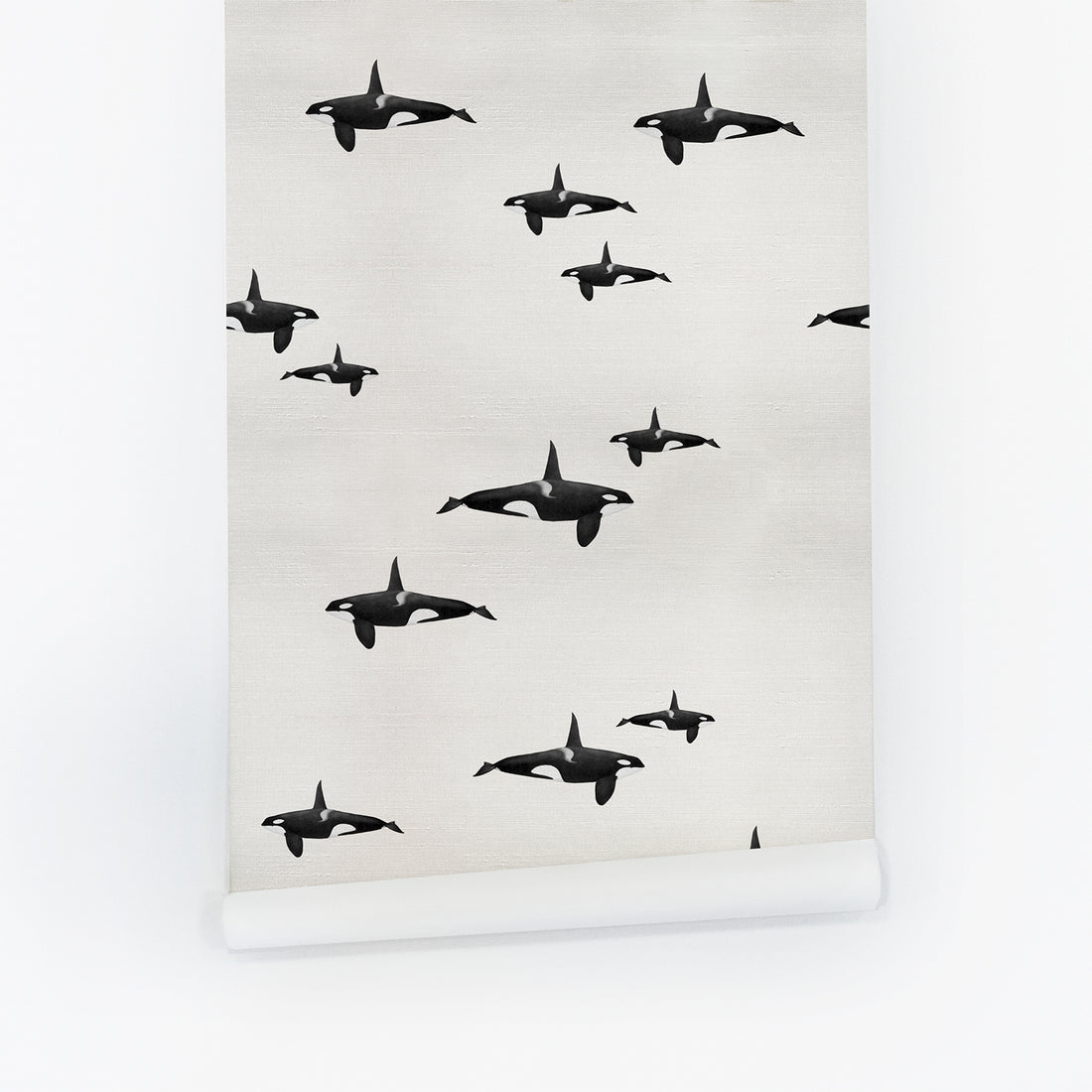 Orca Whale Silk Wallpaper