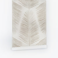 Palm Leaf Design Silk Wallpaper