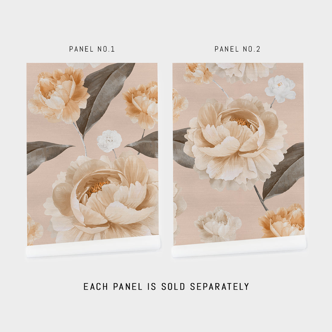 Pastel Peonies Silk Wallpaper