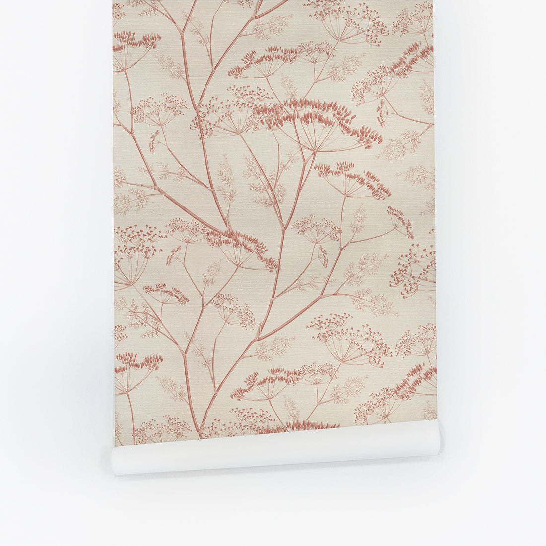 Pink Botanical Wildflower Silk Wallpaper