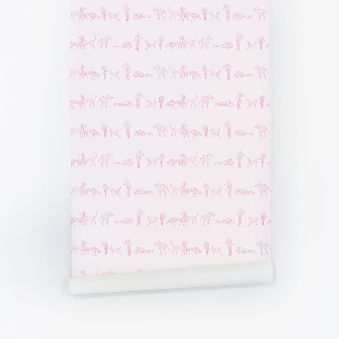 Minimal Pink Dog Wallpaper