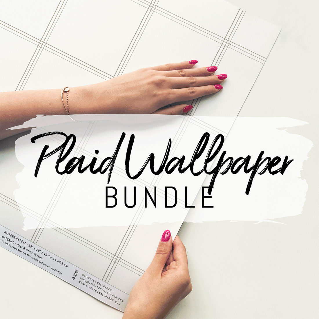 Wallpaper Sample Bundle - 6 Plaid Wallpaper Design Samples