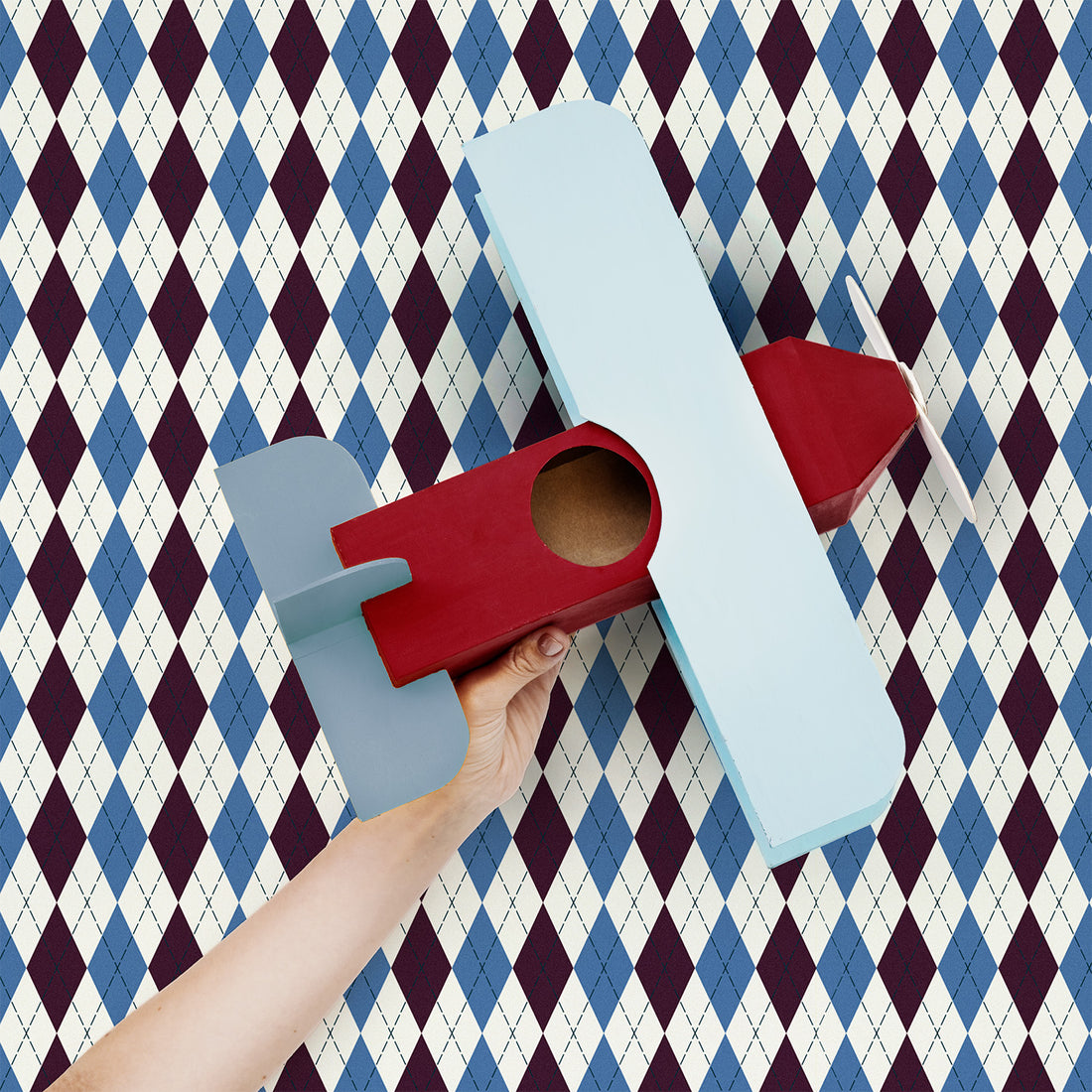 Neutraler Argyle-Muster