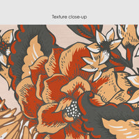 Retro Pastel Florals Silk Wallpaper
