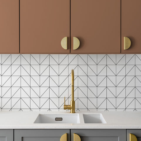 Alzatina paraschizzi con design a Chevron scandinavo