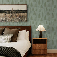 Olive Green Fern Wallpaper