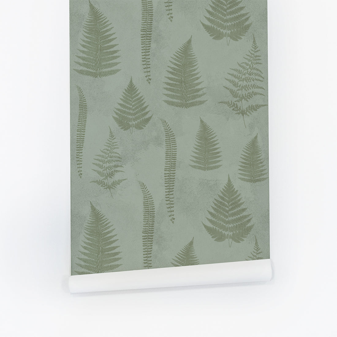 Olive Green Fern Wallpaper