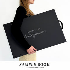 Black bestsellers wallpaper sample book from the trade program