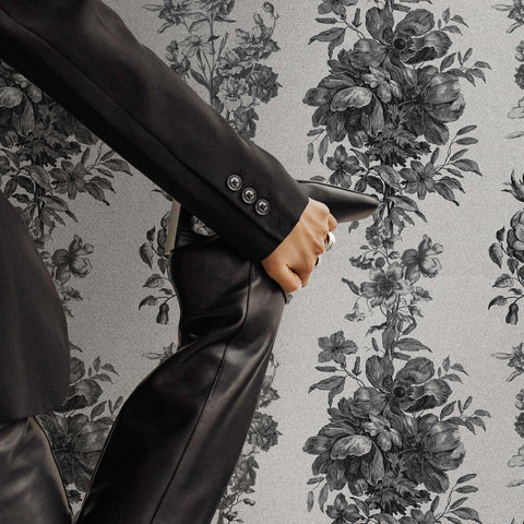 Silberne Toile-Muster-Metalltapete