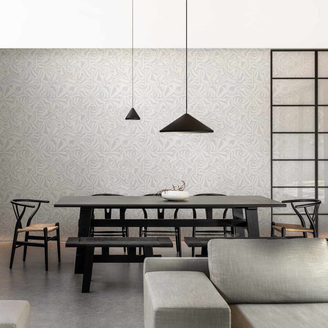 Abstract Zebra Print Wallpaper