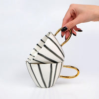 Handmade Porcelain Cup "Stripe"