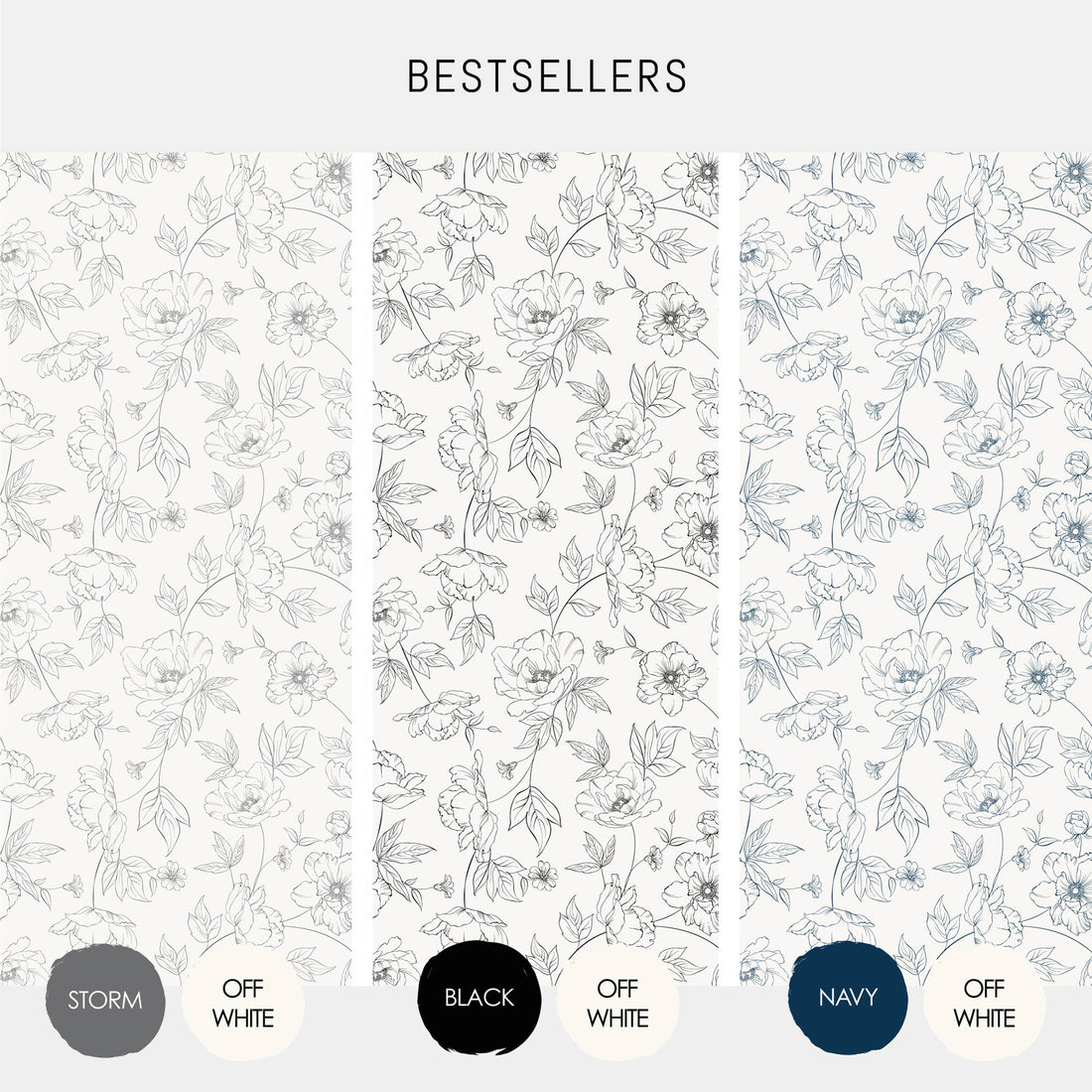 Subtle Raffle Wallpaper Subtle floral peel & stick removable wallpaper | Livettes | Livettes ...