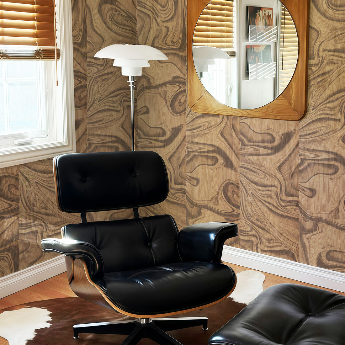Swirly Wood Texture Wallpaper