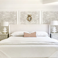 Taupe Color Japanese Wave Pattern Wallpaper