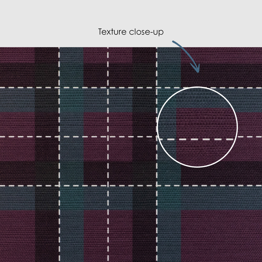 Tartan Inspired Grasscloth Wallpaper In Jewel