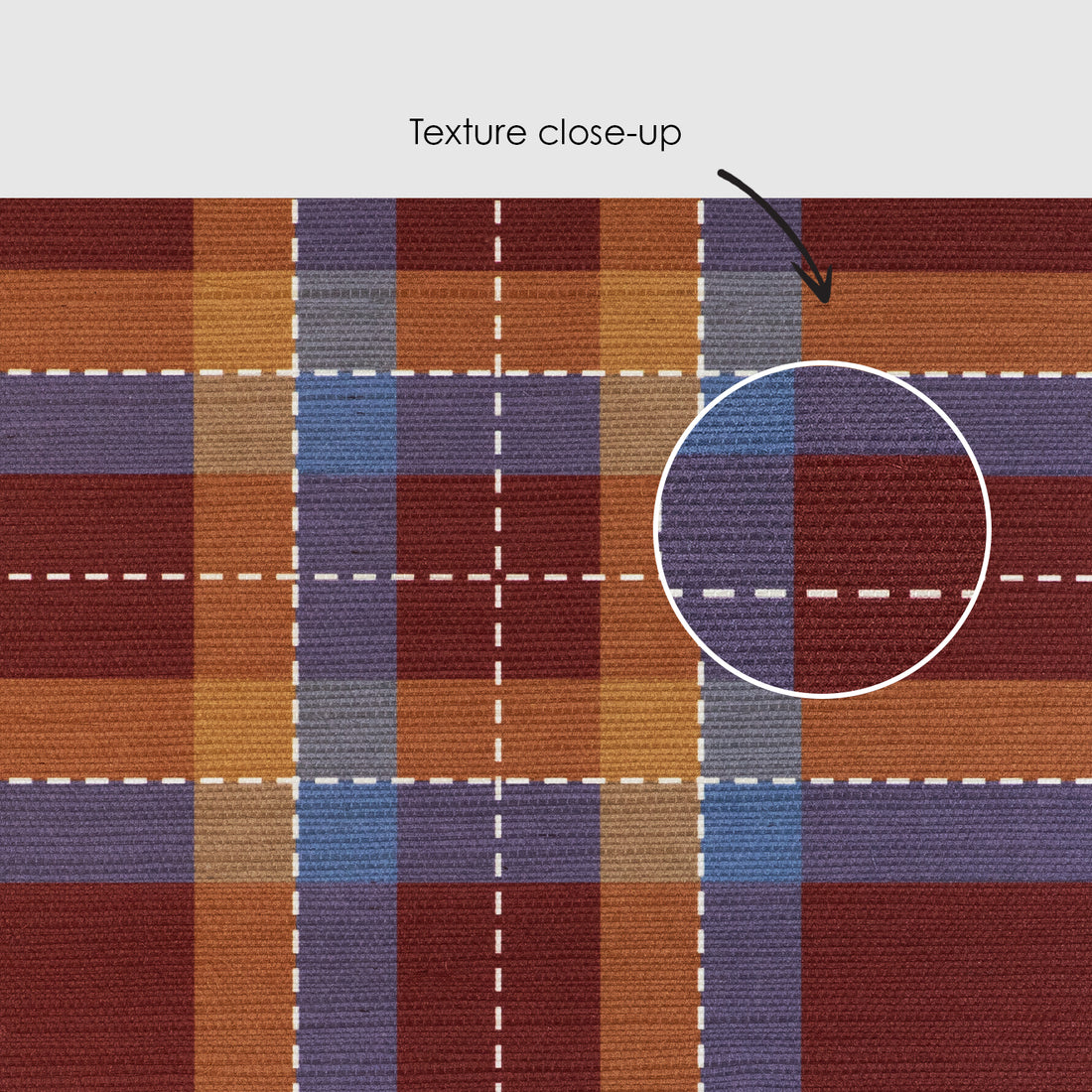 Tartan Inspired Grasscloth Wallpaper in Red