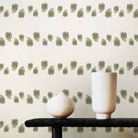 Tiny Green Fern Lines Wallpaper