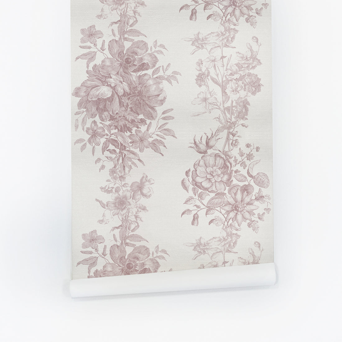 Toile Pattern Silk Wallpaper
