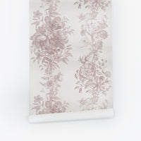 Toile Pattern Silk Wallpaper