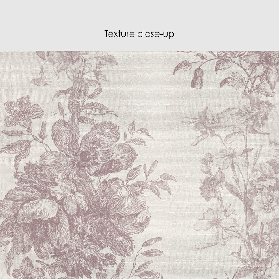 Toile Pattern Silk Wallpaper