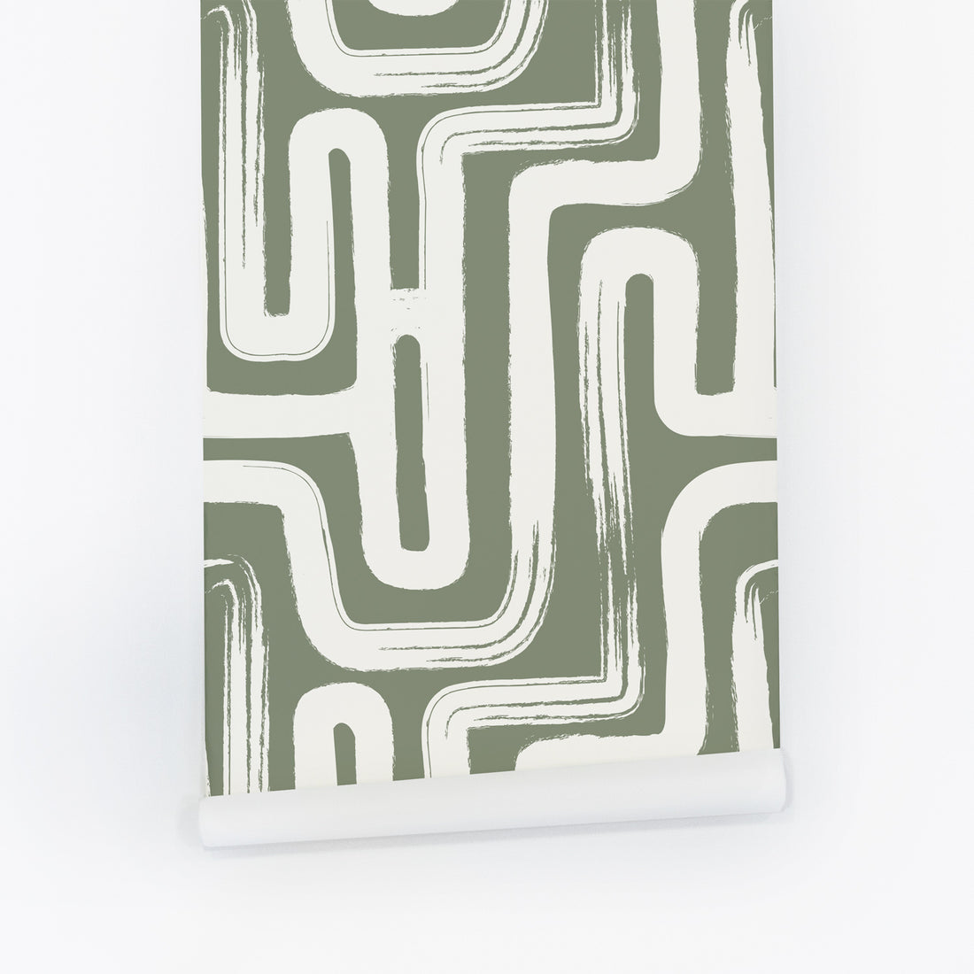 Green Paintbrush Maze Wallpaper